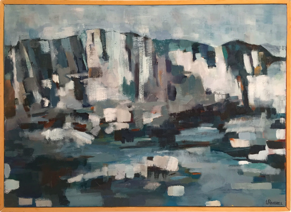 Falaises de Bonifacio, huile sur toile, 65x46